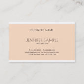 Creative Minimalistic Modernes Design Luxus Trendy Visitenkarte (Rückseite)