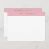 Creative Minimalistische moderne Rose Gold Templat Mitteilungskarte (Vorne/Hinten)