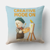 Creative Mode On: Painter Bichon Dog Artist Art Kissen (Rückseite)