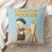 Creative Mode On: Painter Bichon Dog Artist Art Kissen (Decke)