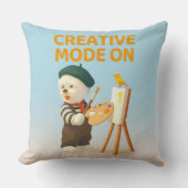 Creative Mode On: Painter Bichon Dog Artist Art Kissen (Vorderseite)