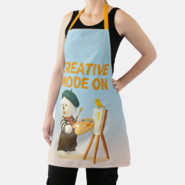 Creative Mode On: Painter Bichon Dog Artist Art Schürze