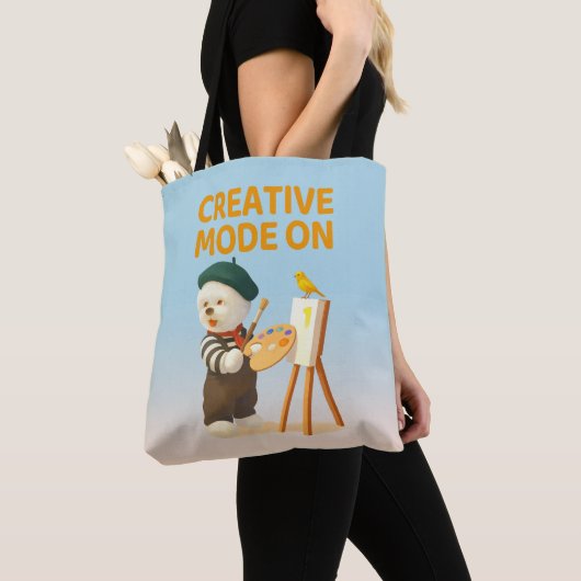 Creative Mode On: Painter Bichon Dog Artist Art Tasche (Von Nahem)