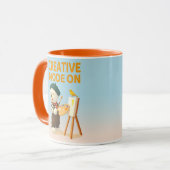 Creative Mode On: Painter Bichon Dog Artist Art Tasse (Vorderseite Links)