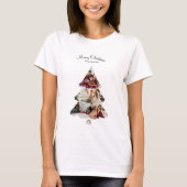 Creative Modern Christmas Tree Foto Collage T-Shirt (Vorderseite)