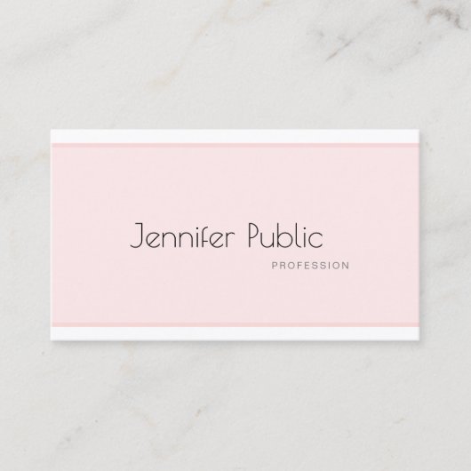 Creative Modern Design Sleek Schlicht Beruflich Visitenkarte (Vorderseite)