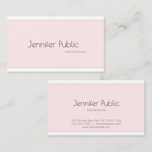 Creative Modern Design Sleek Schlicht Beruflich Visitenkarte (Vorne/Hinten)