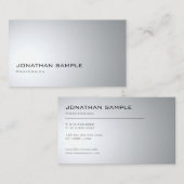Creative Modern Design Sleek Schlicht Trendy Silve Visitenkarte (Vorne/Hinten)