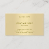 Creative Modern Imitate Gold Template Elegantes To Visitenkarte (Rückseite)