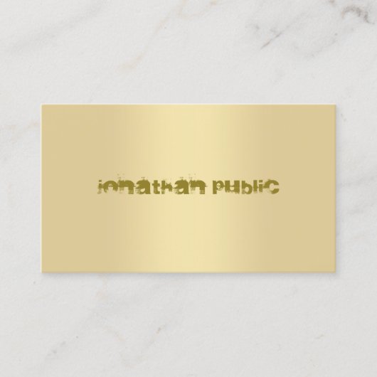 Creative Modern Imitate Gold Template Elegantes To Visitenkarte (Vorderseite)
