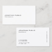 Creative Modern Minimalistisch Beruflich Sleek Coo Visitenkarte (Vorne/Hinten)
