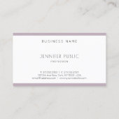 Creative Modern Minimalistisch Schlicht Lila Visitenkarte (Rückseite)