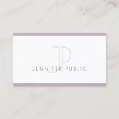 Creative Modern Minimalistisch Schlicht Lila Visitenkarte (Vorderseite)