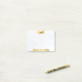 Creative Modern Monogram Gold Marble Initials Post-it Klebezettel (Auf Schreibtisch)