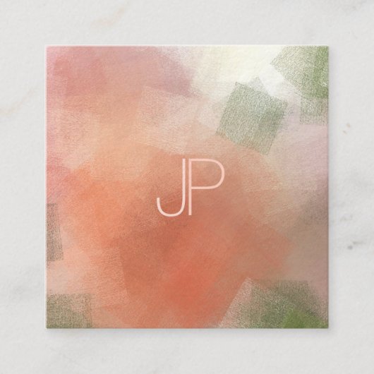 Creative Modern Monogram Luxury Elite Template Quadratische Visitenkarte (Vorderseite)