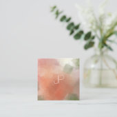 Creative Modern Monogram Luxury Elite Template Quadratische Visitenkarte (Stehend Vorderseite)