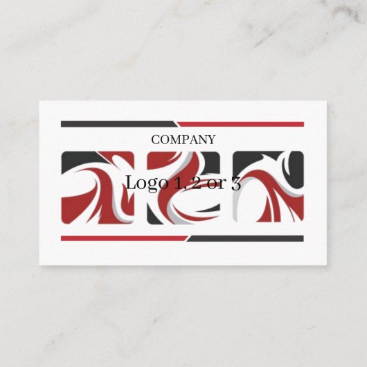 Creative Modern Office 3 Choice Logo Red Black SEO Visitenkarte (Rückseite)