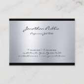 Creative Modern Script Cool Silver Schlicht Trendy Visitenkarte (Vorderseite)