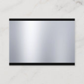 Creative Modern Script Cool Silver Schlicht Trendy Visitenkarte (Rückseite)