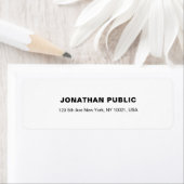 Creative Modern Simple Chic White Schlicht Address (Insitu)