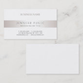 Creative Modern Sleek Design Imitate Silver Trendy Visitenkarte (Vorne/Hinten)