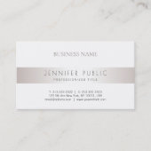 Creative Modern Sleek Design Imitate Silver Trendy Visitenkarte (Vorderseite)