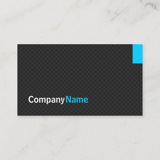 Creative Modern Twill Grid - Black and Sky Blue Visitenkarte (Rückseite)