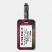 Creative moderne dunkle Farben Design Gepäckanhäng Gepäckanhänger (Rückseite vertikal)