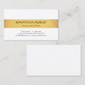 Creative, moderne, einfache Design Gold Look trend Visitenkarte (Vorne/Hinten)