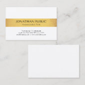 Creative, moderne, einfache Design Gold Look trend Visitenkarte (Vorne/Hinten)