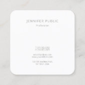 Creative moderne, elegante Monogram-Vorlage Quadratische Visitenkarte (Rückseite)