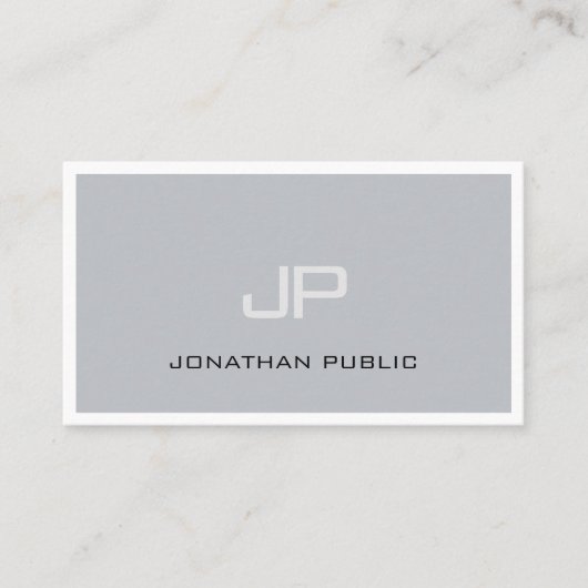 Creative Monogram Cool Schlicht Trendy Beruflich Visitenkarte (Vorderseite)