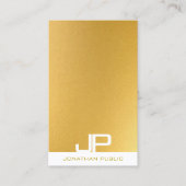 Creative Monogram Elegange Gold Template Moderne Visitenkarte (Vorderseite)