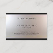 Creative Monogram Glamour Gold Silver Einzigartig  Visitenkarte (Rückseite)