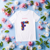 Creative Monogram - Letter F | Lebhafter Geburtsta Tri-Blend Shirt