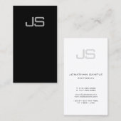 Creative Monogram Schwarz-weiß Modern Simple Schli Visitenkarte (Vorne/Hinten)