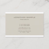 Creative Monogram Sleek Beruflicher Schlichter Lux Visitenkarte (Rückseite)
