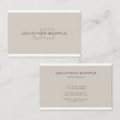 Creative Monogram Sleek Beruflicher Schlichter Lux Visitenkarte (Vorne/Hinten)