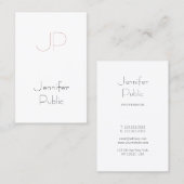 Creative Monogram Sleek Luxury Design Trendy Visitenkarte (Vorne/Hinten)