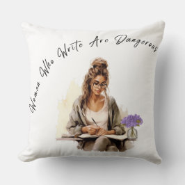 Creative Muse: Frau schreibt 20x20 Throw Kissen
