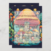 Creative Mushroom Illustration Geburtstagsparty Einladung (Vorne/Hinten)