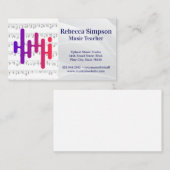 Creative Music Logo | Note Sheet Visitenkarte (Vorne/Hinten)