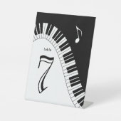 Creative Musicians Piano Key Tischnummer Sockelschild (Vorderseite)
