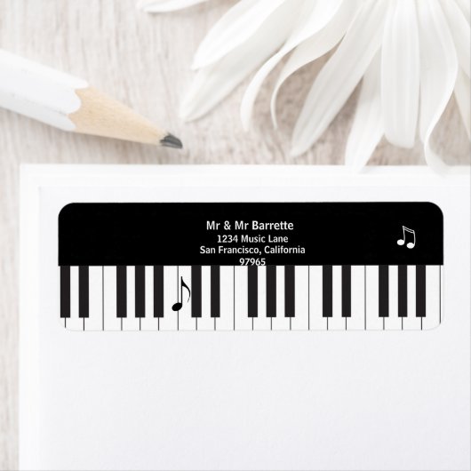 Creative Musicians Piano Keys Rücksendeadresse (Insitu)