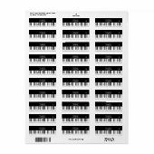 Creative Musicians Piano Keys Rücksendeadresse (Vorne)