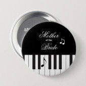 Creative Musicians Piano Keys Wedding Button (Vorne & Hinten)