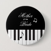 Creative Musicians Piano Keys Wedding Button (Vorderseite)