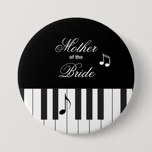 Creative Musicians Piano Keys Wedding Button (Vorderseite)