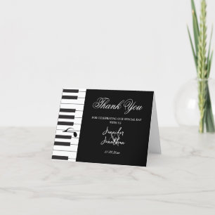 Creative Musicians Piano Keys Wedding Dankeskarte