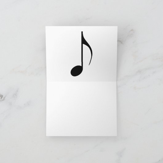 Creative Musicians Piano Keys Wedding Dankeskarte (Innenseite)